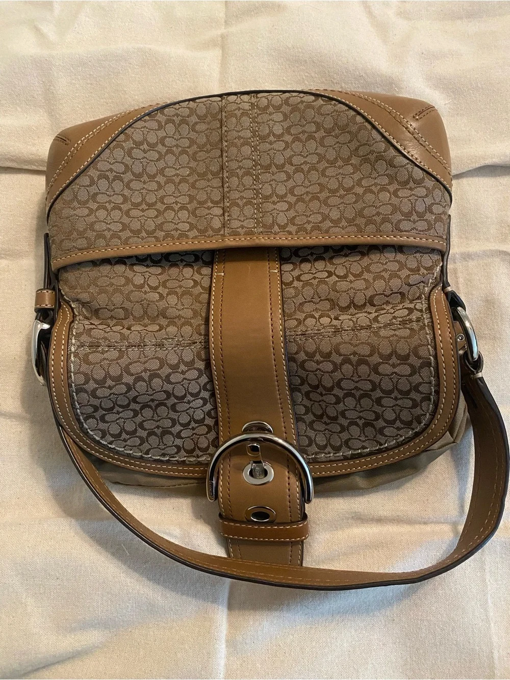 Small Coach Soho Signature Flap Shoulder Bag F10925